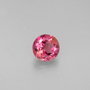Tourmaline multicolore naturelle coupe roude, 0,59 ct, VS