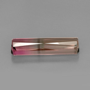 Tourmaline multicolore naturelle taille émeraude, 9,99 ct, VS