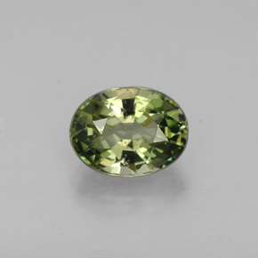 Tourmaline vert naturelle coupe ovale, 0,98 ct, VS