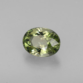 Tourmaline vert naturelle coupe ovale, 0,98 ct, VS