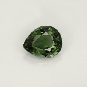 Tourmaline vert naturelle en forme de poire, 1,19 ct, VVS-VS