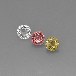 Achetez naturel ct multicolore tourmaline gems, coupe roude, en provenance mozambique chez gemselect. en stock, livraison internationale!