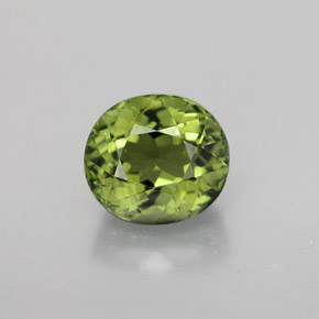 Tourmaline vert naturelle coupe ovale, 2,43 ct, VVS