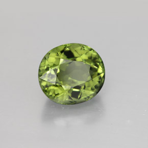 Tourmaline vert naturelle coupe ovale, 2,43 ct, VVS