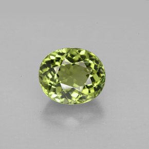 Tourmaline vert naturelle coupe ovale, 2,46 ct, VVS