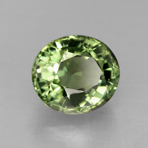 Tourmaline vert naturelle coupe ovale, 2,42 ct, VVS