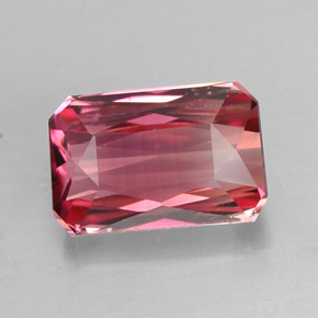 Tourmaline bicolore naturelle taille émeraude, 2,21 ct, VVS-VS