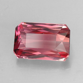 Tourmaline bicolore naturelle taille émeraude, 2,21 ct, VVS-VS