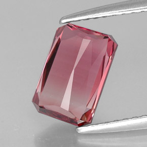 Tourmaline bicolore naturelle taille émeraude, 2,21 ct, VVS-VS