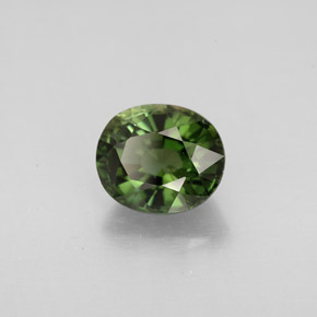 Tourmaline vert naturelle coupe ovale, 1,63 ct, VVS