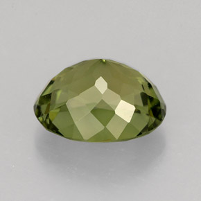 Tourmaline vert naturelle coupe ovale, 1,85 ct, VVS