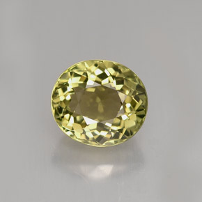 Tourmaline vert naturelle coupe ovale, 1,94 ct, VVS
