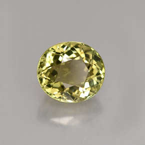 Tourmaline vert naturelle coupe ovale, 1,94 ct, VVS