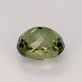 Tourmaline vert naturelle coupe ovale, 1,83 ct, VVS