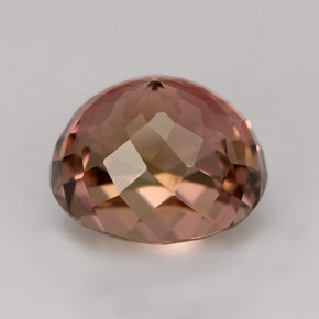 Tourmaline multicolore naturelle coupe ovale, 5,09 ct, IF