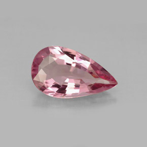 Tourmaline rose naturelle en forme de poire, 3,13 ct, VVS
