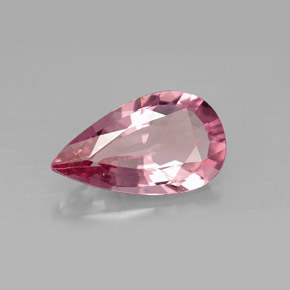 Tourmaline rose naturelle en forme de poire, 3,13 ct, VVS