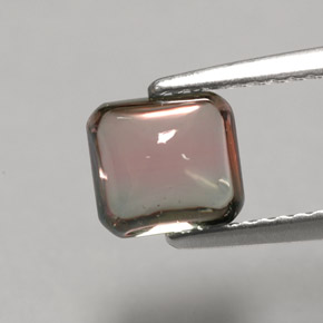 Tourmaline bicolore naturelle baguette, 1,73 ct, transparent