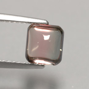Tourmaline bicolore naturelle baguette, 1,73 ct, transparent