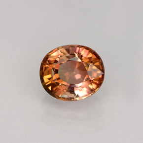 Tourmaline multicolore naturelle coupe ovale, 1,02 ct, VVS
