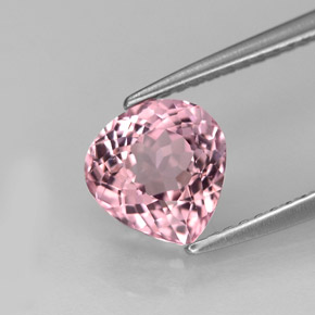 Tourmaline rose naturelle en forme de poire, 1,61 ct, VVS