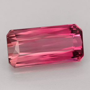 Tourmaline rose naturelle taille émeraude, 6,71 ct, VVS