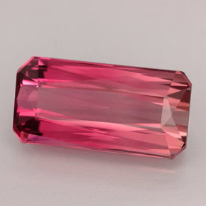 Tourmaline rose naturelle taille émeraude, 6,71 ct, VVS