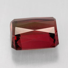 Tourmaline bicolore naturelle taille émeraude, 6,97 ct, IF