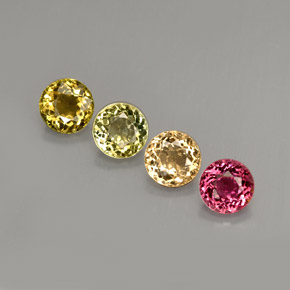 Achetez naturel ct multicolore tourmaline gems, coupe roude, en provenance mozambique chez gemselect. en stock, livraison internationale!