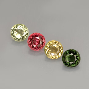 Achetez naturel ct multicolore tourmaline gems, coupe roude, en provenance mozambique chez gemselect. en stock, livraison internationale!