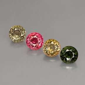 Achetez naturel ct multicolore tourmaline gems, coupe roude, en provenance mozambique chez gemselect. en stock, livraison internationale!