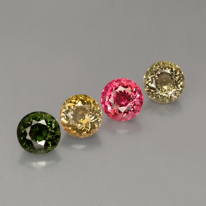 Achetez naturel ct multicolore tourmaline gems, coupe roude, en provenance mozambique chez gemselect. en stock, livraison internationale!