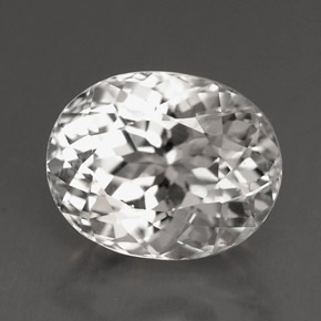 Tourmaline blanc naturelle coupe ovale, 4,09 ct, VVS-VS