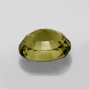 Tourmaline jaune naturelle coupe ovale, 6,97 ct, VVS