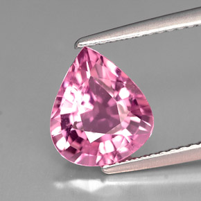Tourmaline rose naturelle en forme de poire, 2,31 ct, VS