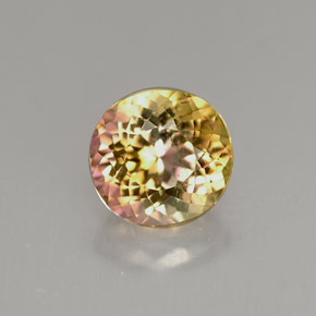 Tourmaline multicolore naturelle coupe ovale, 1,17 ct, VVS-VS