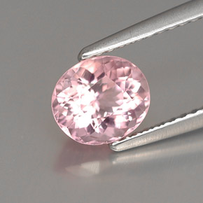 Tourmaline rose naturelle coupe ovale, 1,14 ct, VVS-VS