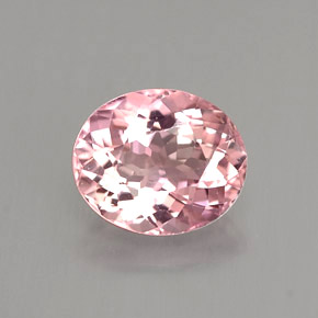 Tourmaline rose naturelle coupe ovale, 1,40 ct, VS