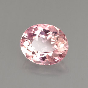 Tourmaline rose naturelle coupe ovale, 1,40 ct, VS