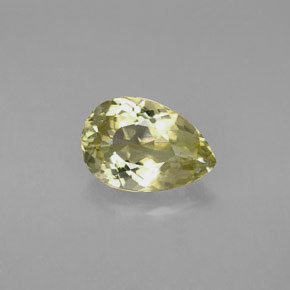 Tourmaline jaune naturelle en forme de poire, 1,81 ct, VVS-VS