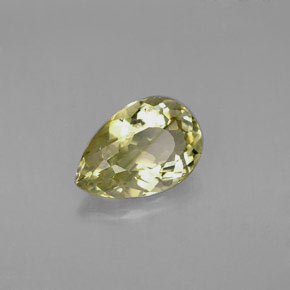 Tourmaline jaune naturelle en forme de poire, 1,81 ct, VVS-VS