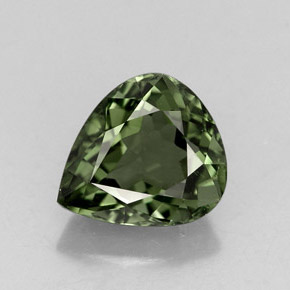 Tourmaline vert naturelle en forme de poire, 2,16 ct, VVS