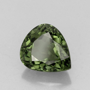 Tourmaline vert naturelle en forme de poire, 2,16 ct, VVS