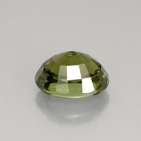 Tourmaline vert naturelle coupe ovale, 1,66 ct, VVS