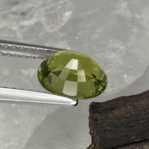 Tourmaline vert naturelle coupe ovale, 1,30 ct, VVS