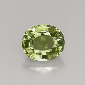 Tourmaline vert naturelle coupe ovale, 1,33 ct, VVS-VS