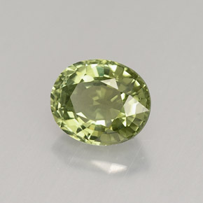 Tourmaline vert naturelle coupe ovale, 1,33 ct, VVS-VS