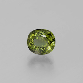 Tourmaline vert naturelle coupe ovale, 1,58 ct, VVS-VS
