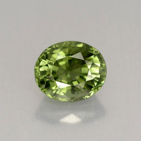 Tourmaline vert naturelle coupe ovale, 1,45 ct, VVS-VS