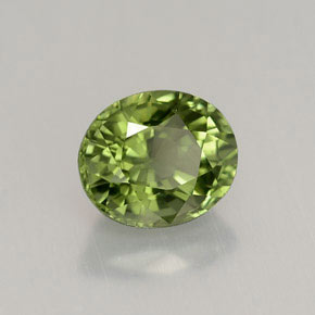 Tourmaline vert naturelle coupe ovale, 1,45 ct, VVS-VS